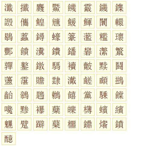 20劃的字|20画的字